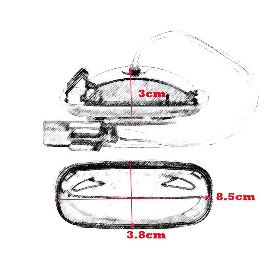 2Pcs Car LED Side Marker Light Turn Signal Light Side Repeater Lamp Amber for TD5