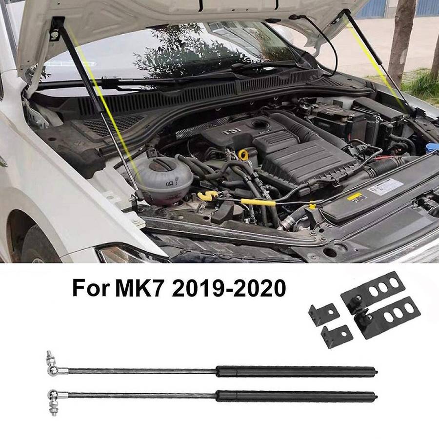 2PCS Front Engine Hood Support Rod Gas Spring Shock Lift for MK7 2019-2020