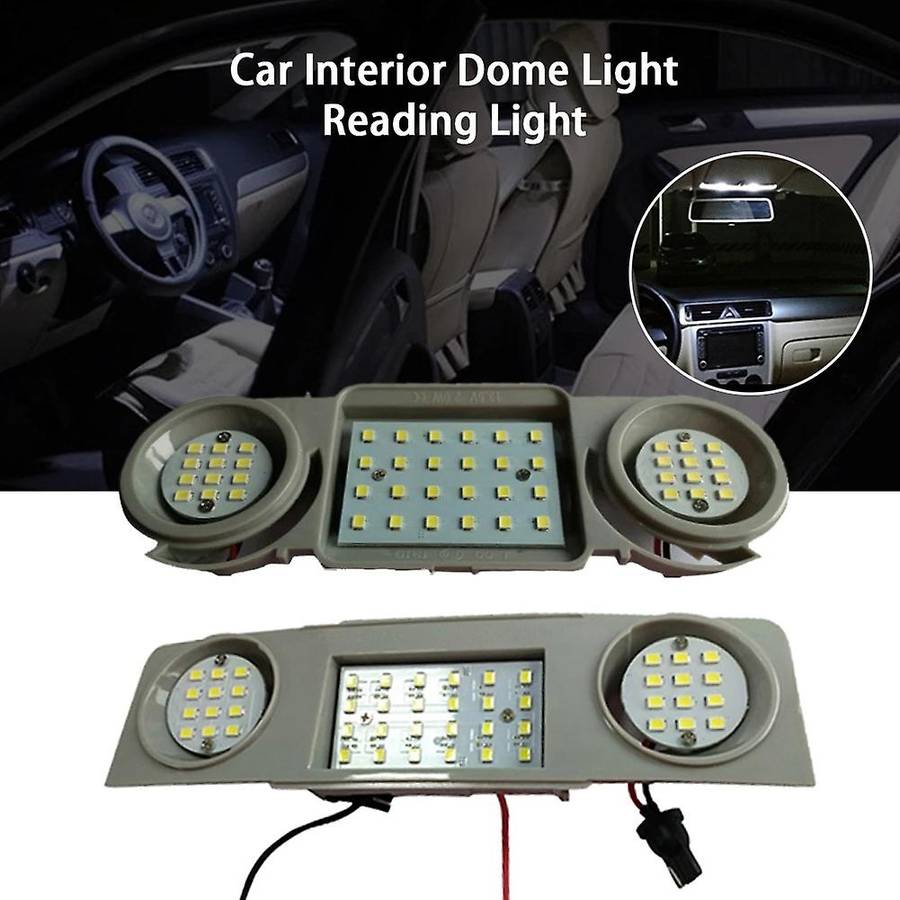 2Pcs Front+Rear Car Dome Roof Light Roof Reading Lamp for  CC Golf 4 5 6 Plus 1K2