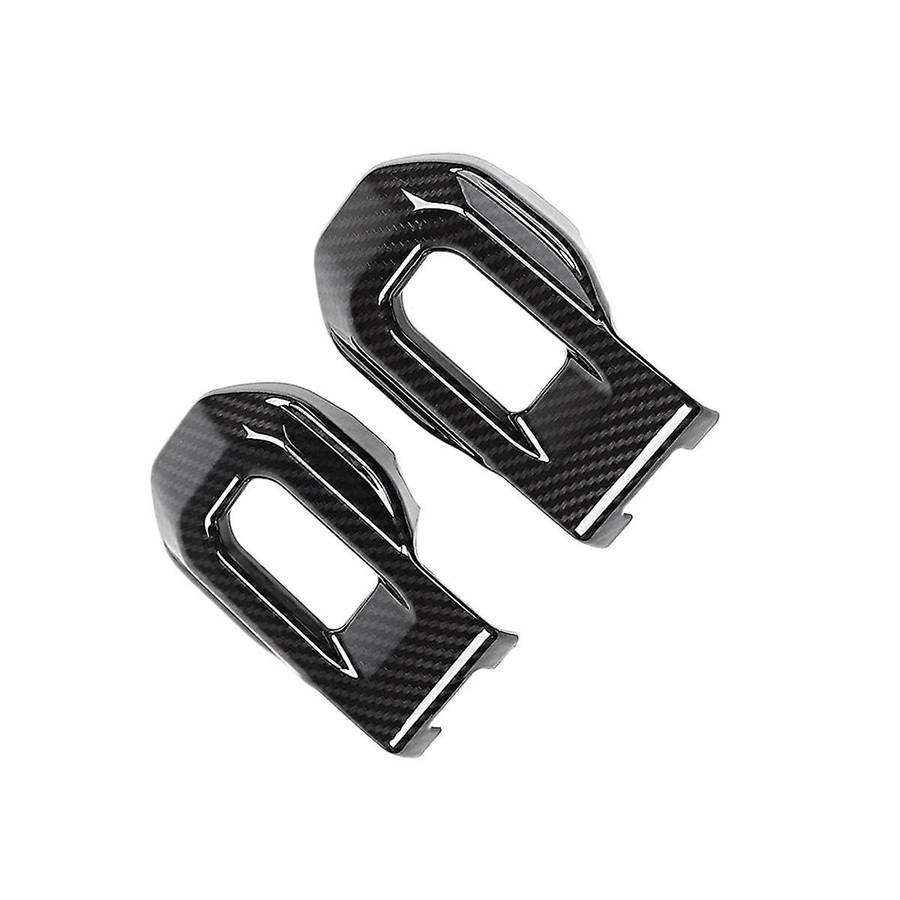 2Pcs Hood Latch Lock Catch Decoration Cover Trim for Wrangler JL JLU JT 2018-2023 ABS Carbon Fiber