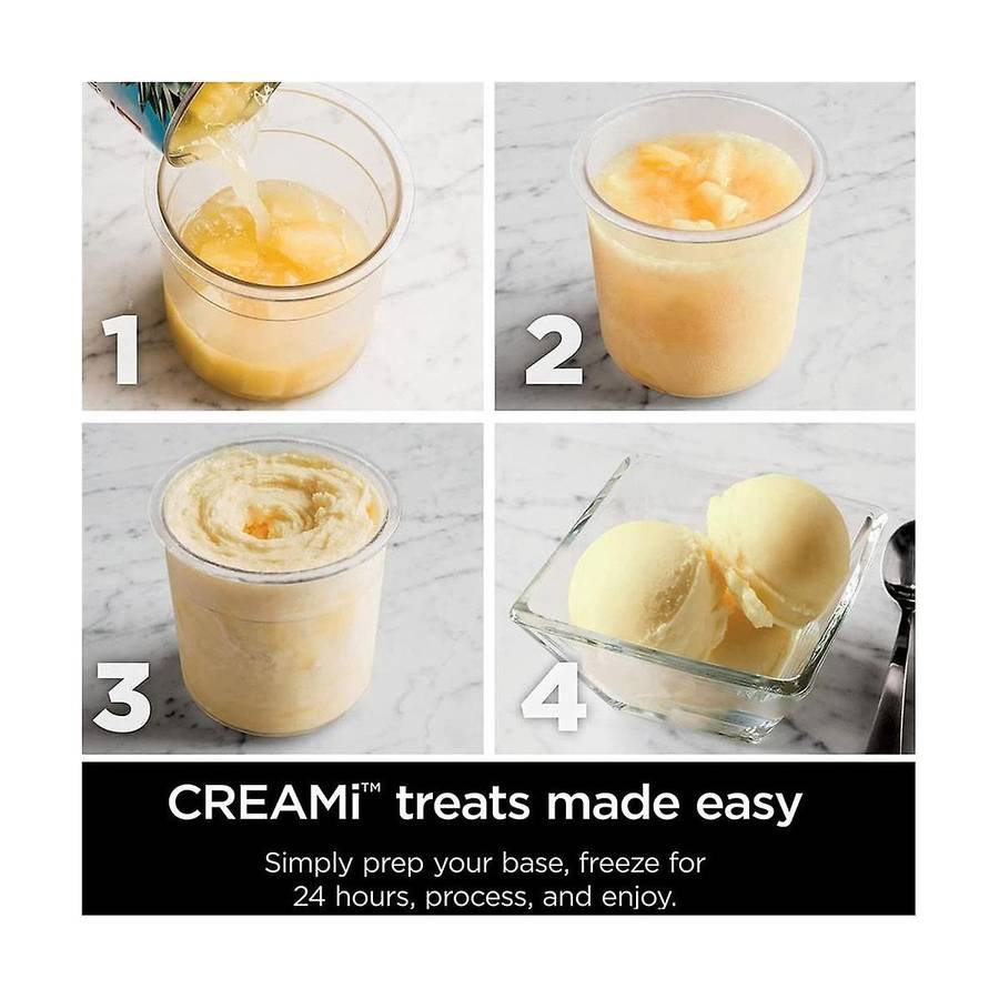 2pcs Ice Cream Pints for Ninja Cn301co Series Creami Pints Leak-proof Dessert Gelato Sorbet Homemad