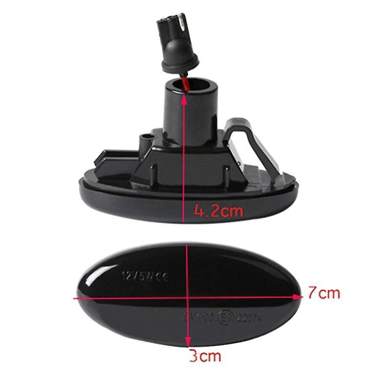 2Pcs LED Side Marker Turn Signal Light Indicator for 2 3 5 6 Bt-50 Mpv 2000-2013 Clear
