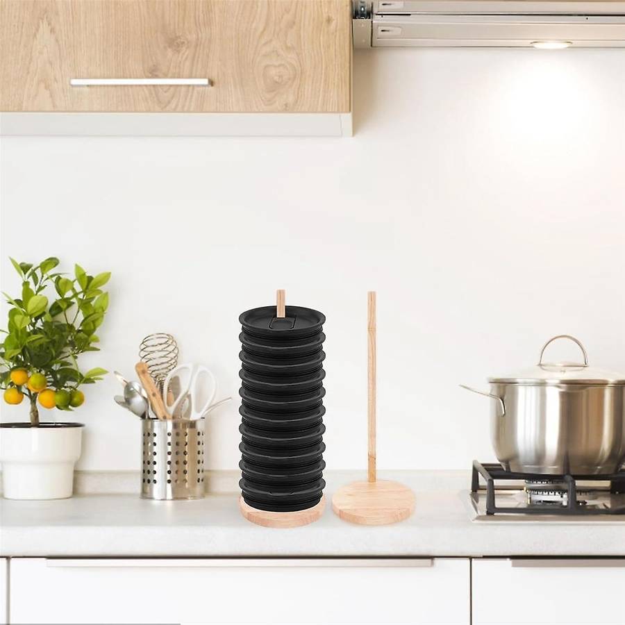 2pcs Lid Organizers, Space-saving Design Detachable Cup Lid Organizer Wooden Lid Storage Rack Stand