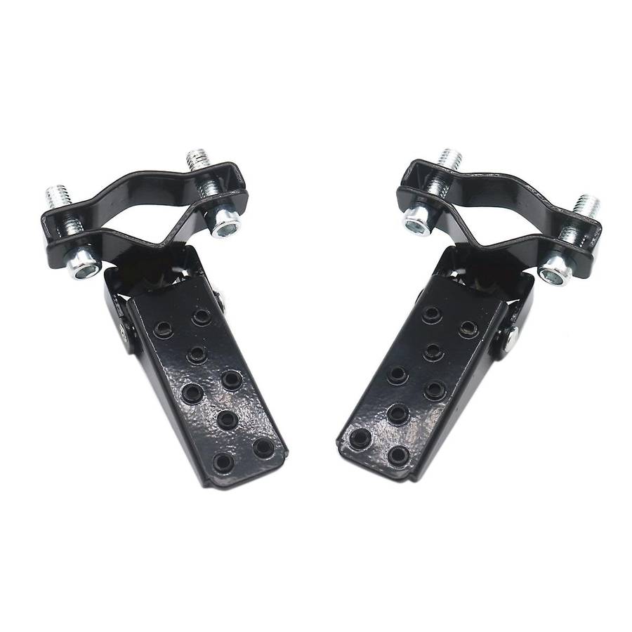 2Pcs Motorcycle Footrests Frame Ankles Folding Rear Passenger Foot Pegs Mount Pedal for Black