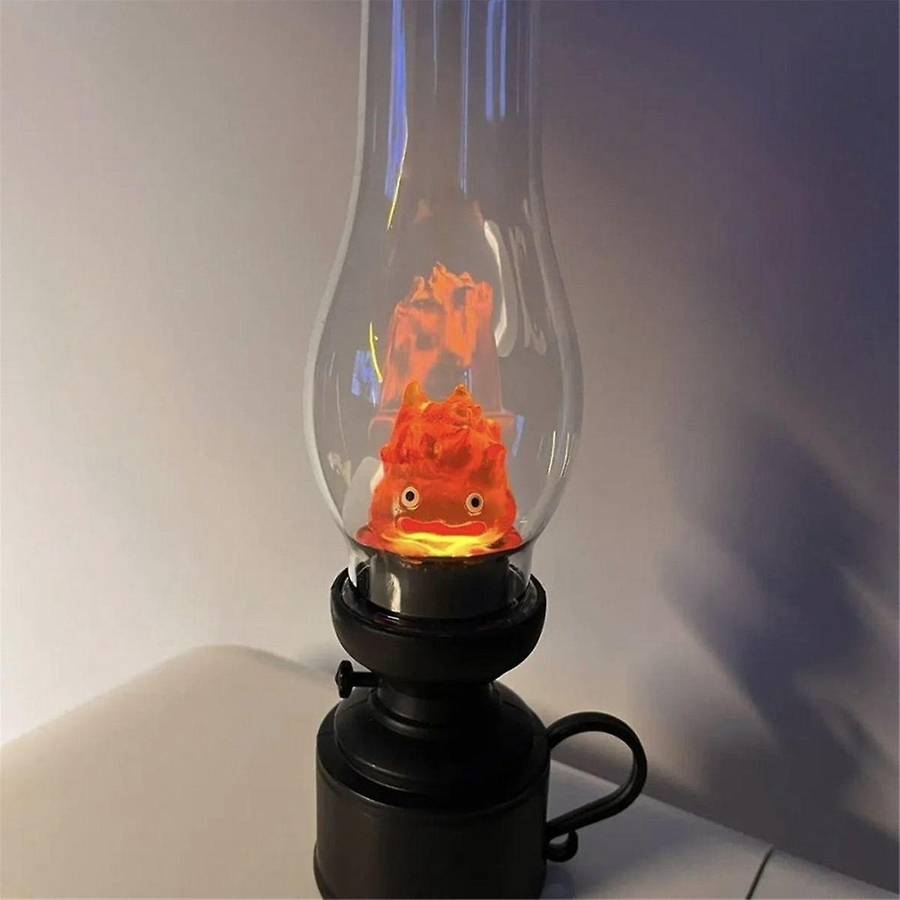 2pcs Night Light Kerosenes Candle Light Flameless Candle Holder Cartoon Anime Flame Lamp Decoration