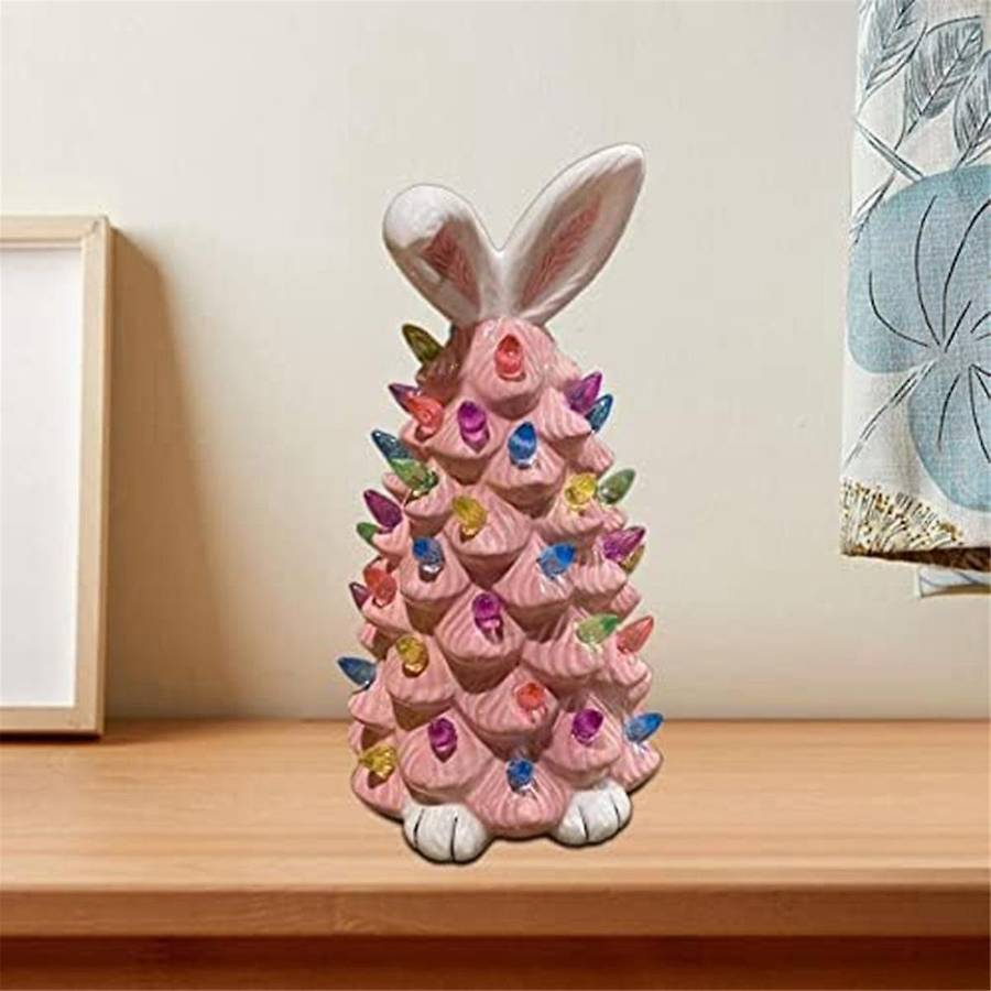 2PCS Resin Craft Rabbit Easter Decor Home Decor Ornaments