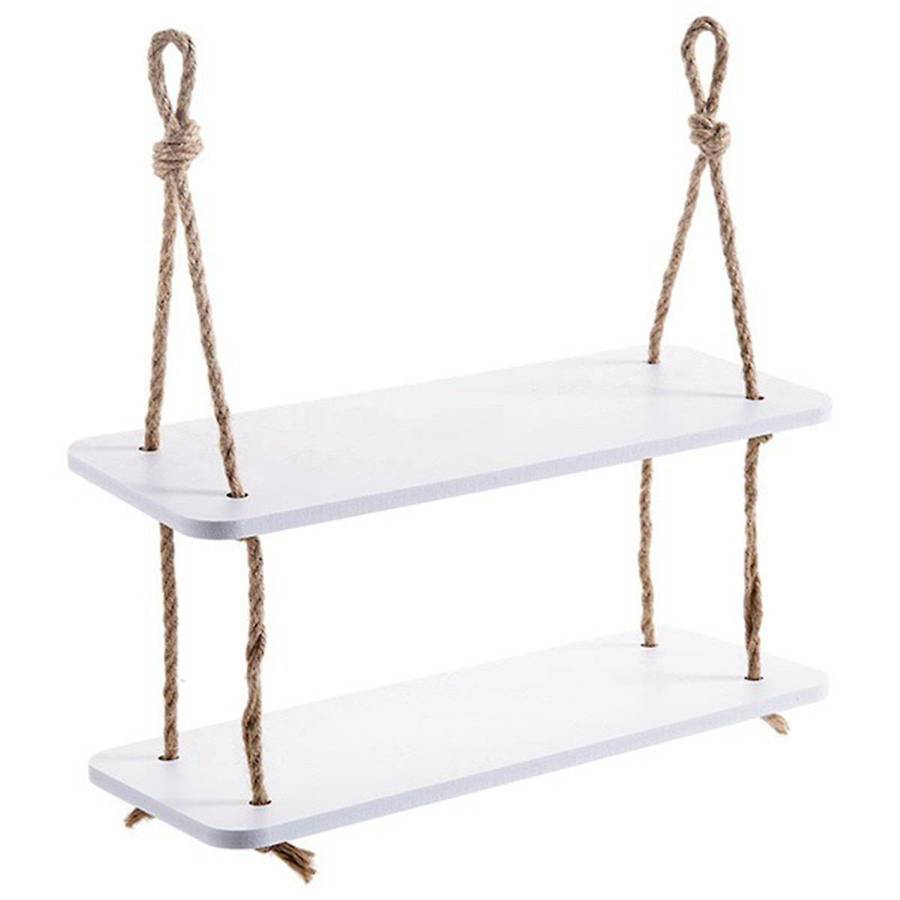 2PCS Storage Rack Decorative Wall Shelf Wall Hook Wooden Shelf Kitchen Storage Organization Storage