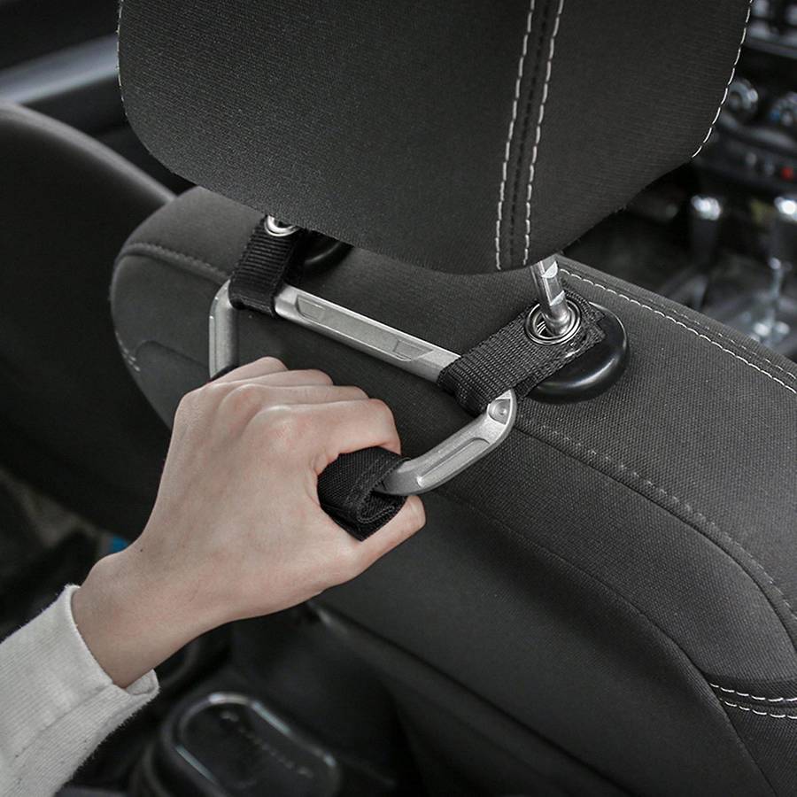 2PCS Universal Headrest Grab Handles Headrest Pole Mount for , Truck,Sports, for Off-Road Backseat P