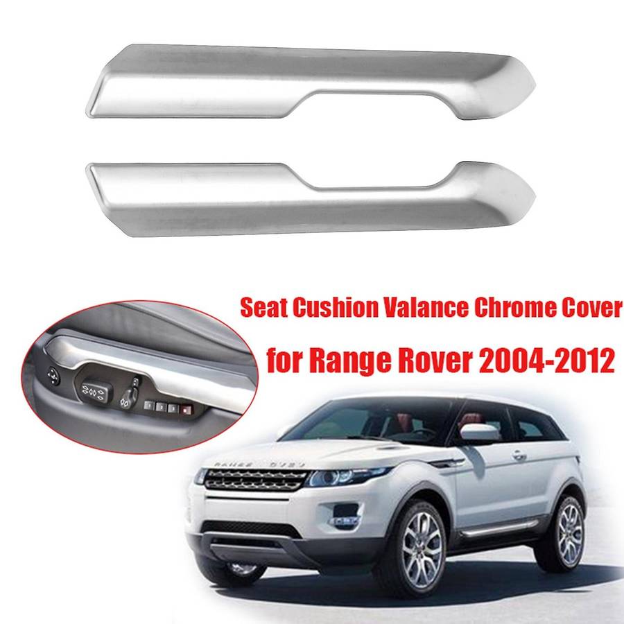 2Pcs/Set Car ABS Chrome Front Seat Cushion Valance Cover Trim for Range 2004-2012 Interior Mouldings