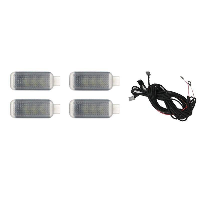 3 Colour LED Footwell Light Foot Lamp Cable Wire Harness for Golf MK5 6 MK6 B6 B7 B8 CC