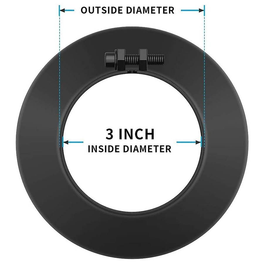 3 Inch Inlet Black Exhaust Tip 3 x 4.5 x 9 Black Paint Stainless Steel Material Exhaust Tip Bolt-on