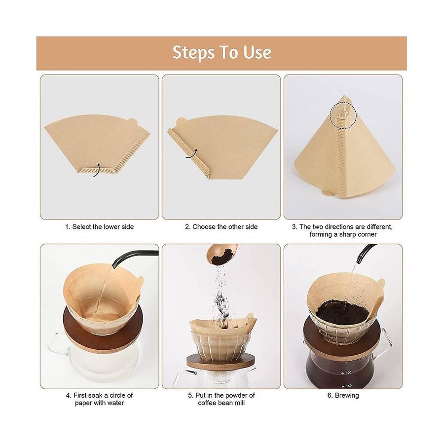 300pcs Coffee Filters 4 Disposable Coffee Filters 4 Cone Paper for Pour Over Coffer Makers/coffee D