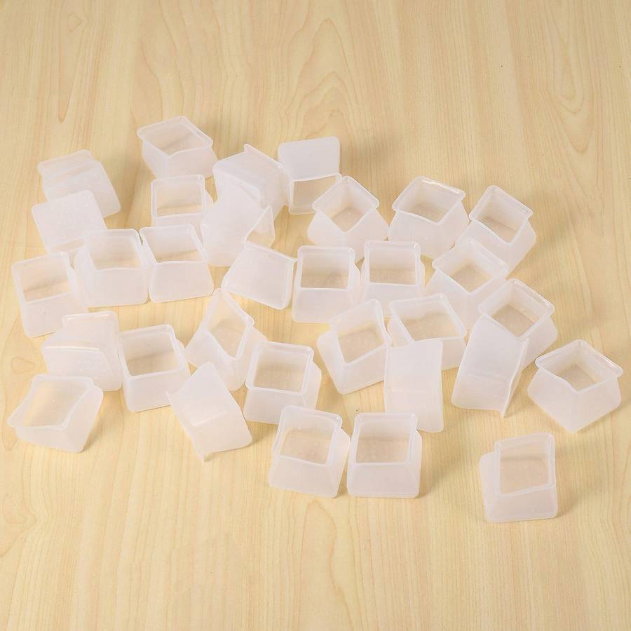 32pcs Furniture Silicon Protection Cover - Square Silicone Chair Leg Floor Protectors - Chair Leg C