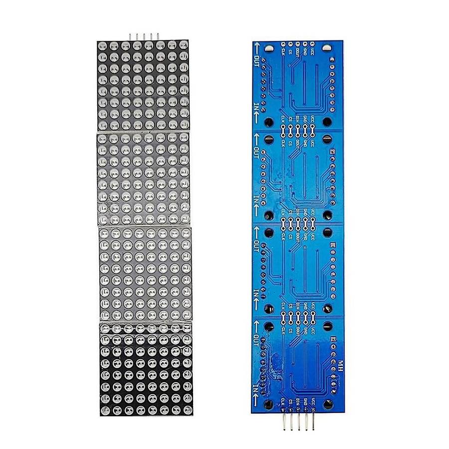 32X8 Dot LED Display Module 4 in 1 Common Cathode MCU Control with 5Pin Wire for (Multicolor)