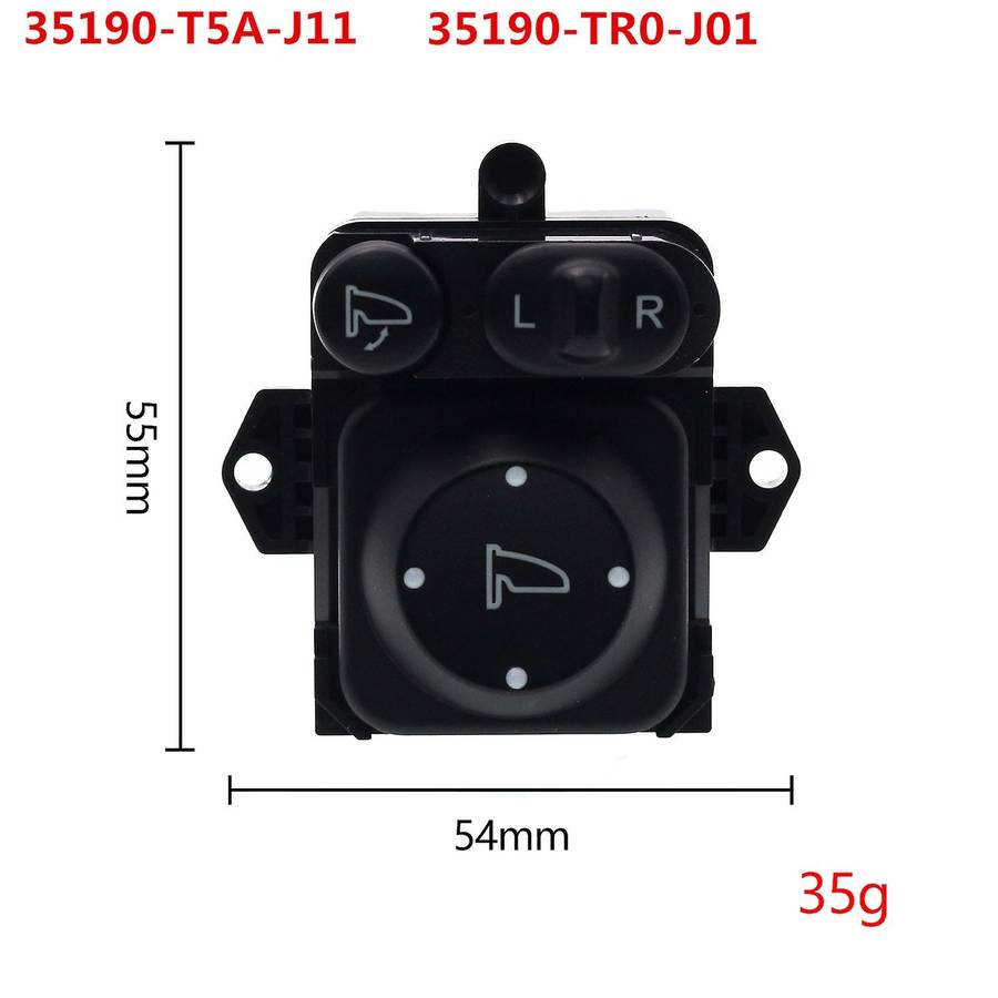 35190-T5A-J11 35190T5AJ11 Car Parts Exterior Side Mirror Control Switch Adjuster for Accord Odyssey