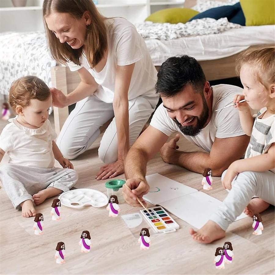 36PCS Mini Jesus Figurine Easter Decorations Jesus Toys Baby Jesus Figure Christ Religious Saviors J