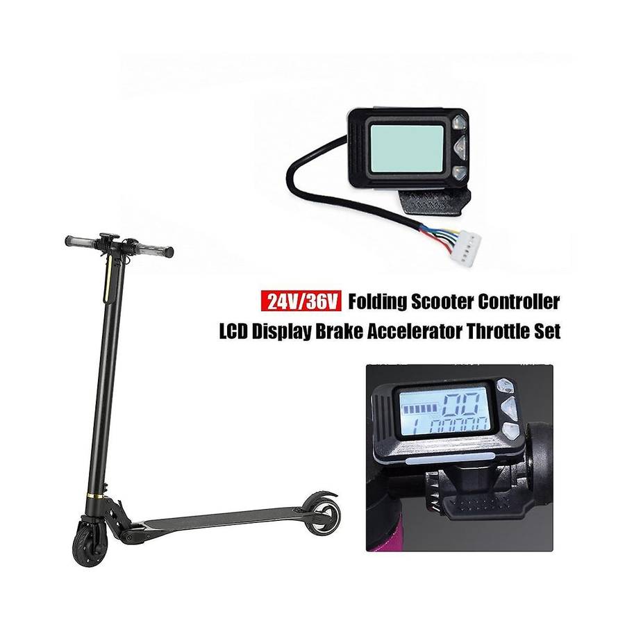 36v 350w Folding Scooter Controller Kit Electric Scooter Controller Lcd Display Brake Accelerator Th