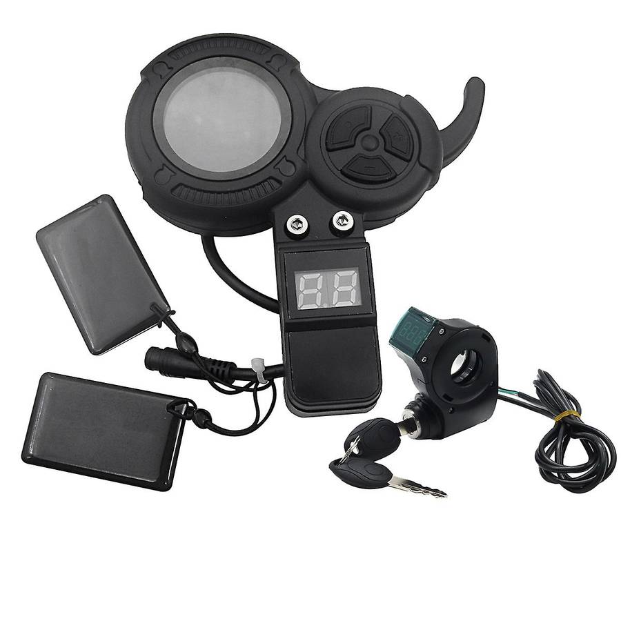 36v-60v E-scooter Lcd Display+lgnition Lock Key Throttle Nfc Card for Vsett 8 8+ 9 9+ for Zero 8 9 1