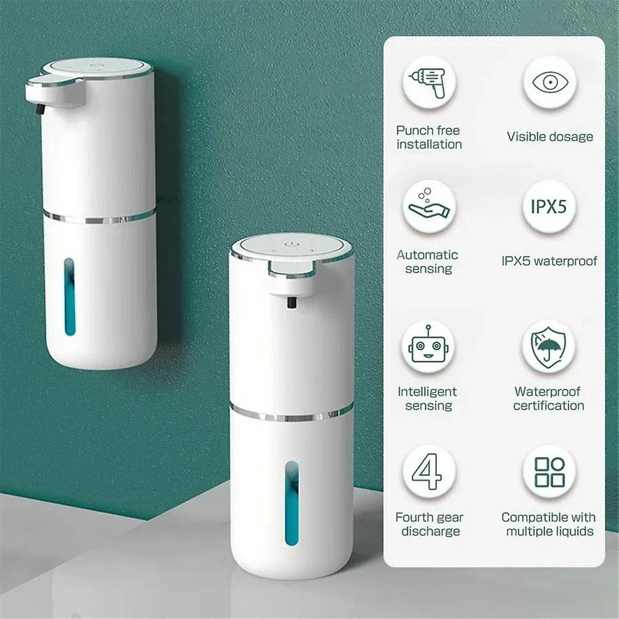 380ML Automatic Foam Soap Dispenser P11 Bathroom Smart Washing Machine with USB Charging