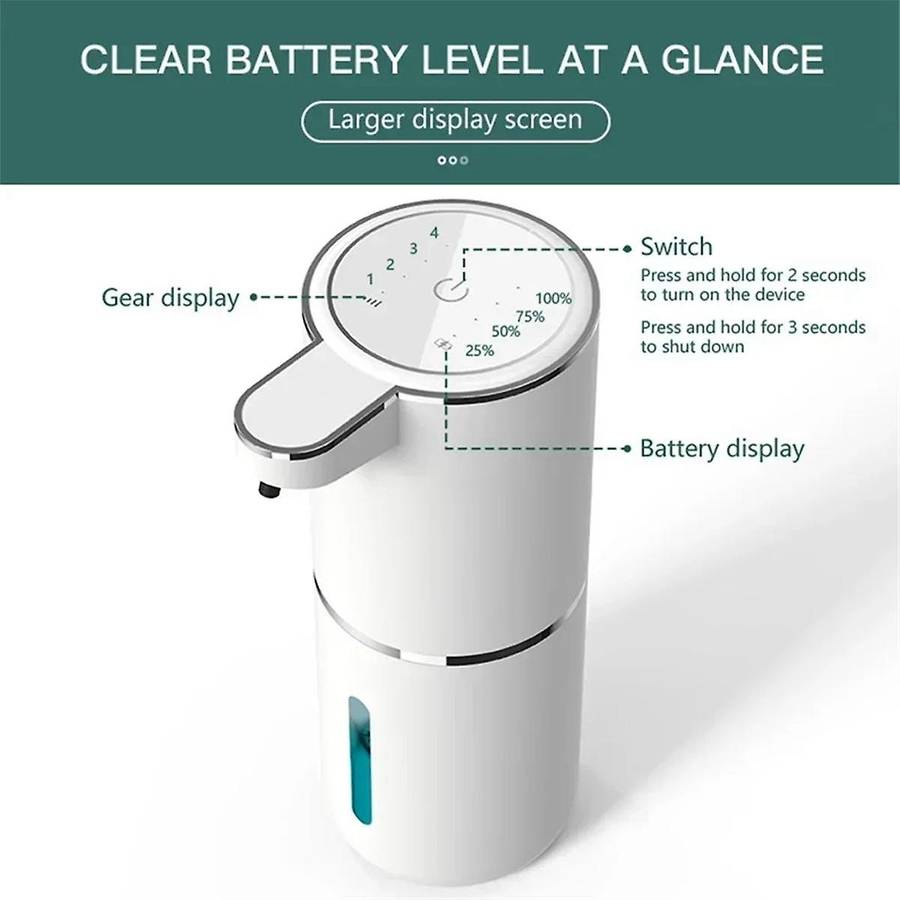 380ML Automatic Foam Soap Dispenser P11 Bathroom Smart Washing Machine with USB Charging