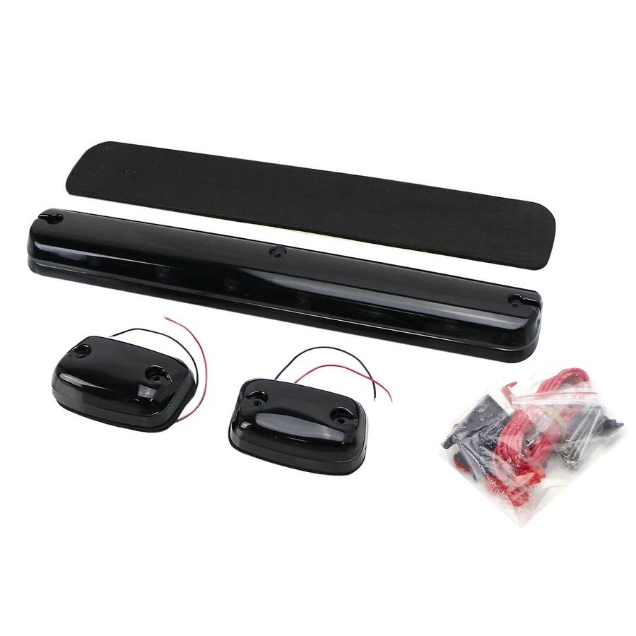 3Pc Full Amber LED Cab Roof Marker Light Assy for 07-Up 2500HD 3500HD