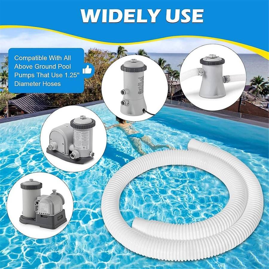 3Pcs 1.25in Pool Hose,59in Long Accessory Pool Pump Hoses for 1-1/4in Diameter All Above Ground Pool