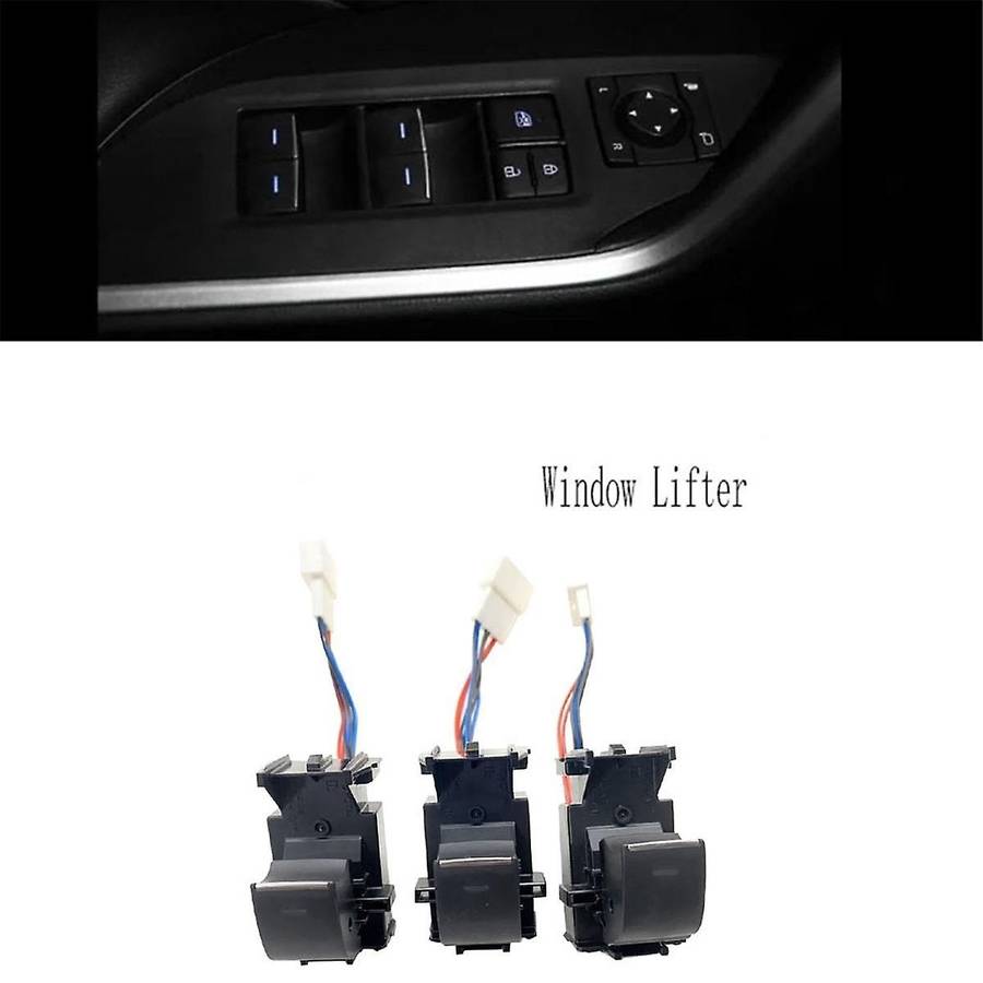 3Pcs Lighted LED Power Window Lifter Switch Button W/Cable for 4 2018-2023