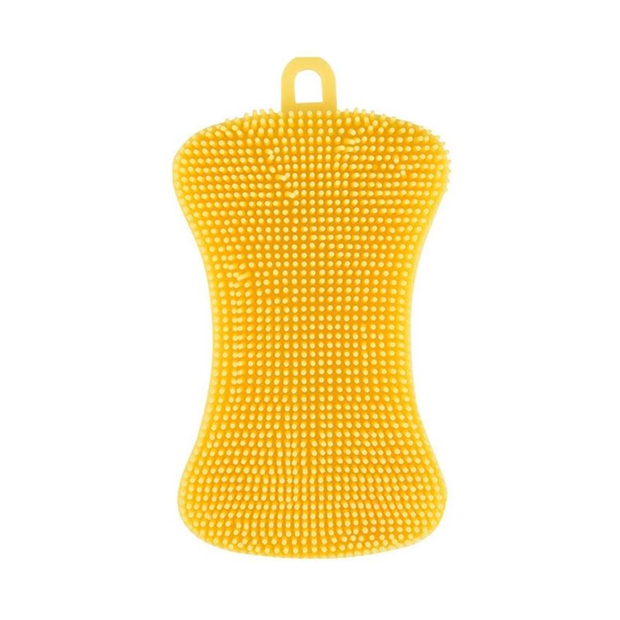 3pcs Silicone Dish Washing Brush Pot Pan Sponge Scrubber Silicone Scouring Pad Fruit Pot Pan Wash B