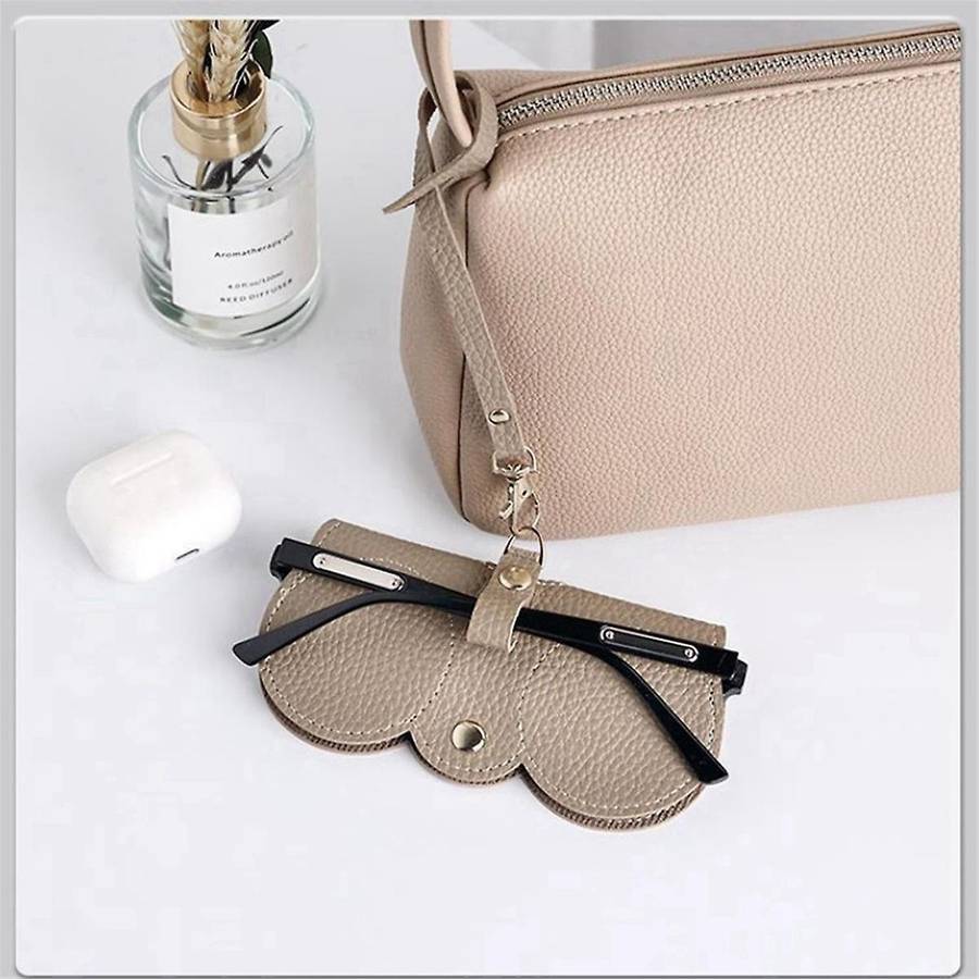 3pcs Soft Leather Sunglasses Bag,glasses Pouch Carrying Organizer Eyeglass Case with Wrist Strap Sl