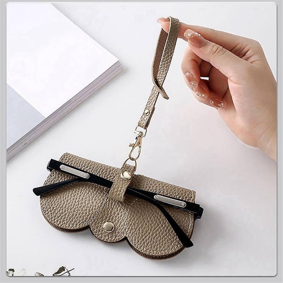 3pcs Soft Leather Sunglasses Bag,glasses Pouch Carrying Organizer Eyeglass Case with Wrist Strap Sl