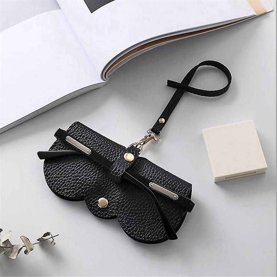 3pcs Soft Leather Sunglasses Bag,glasses Pouch Carrying Organizer Eyeglass Case with Wrist Strap Sl