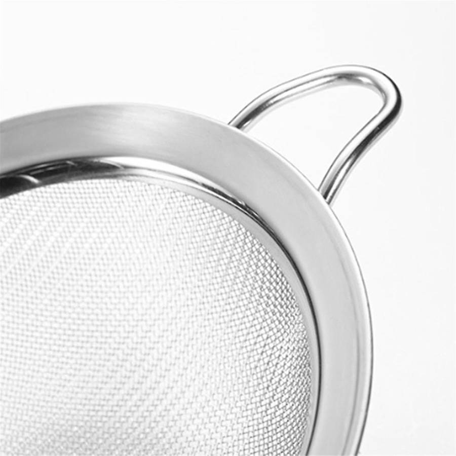 3pcs Stainless Steel Fine Mesh Food Filter for Baking Sifting Flour Sieve Juicing Soybean Baking Kit