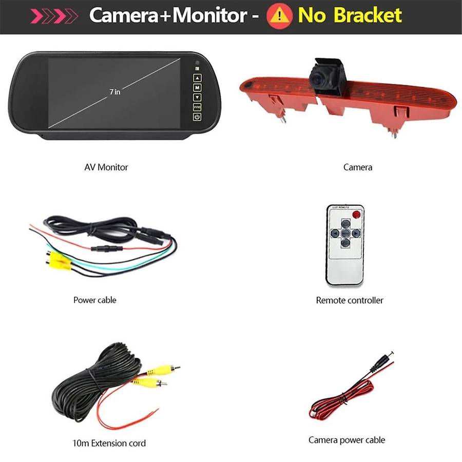 3rd Brake Light Rear View Camera with Av Monitor for Berlingo Partner Opel Combo Proace