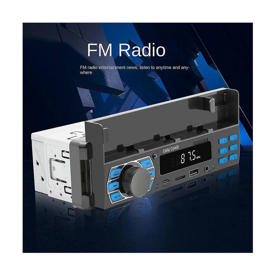 4 Channel 45w Bluetooth Car Radio Car Mp3 Player Plug-in U Disk Car Radio with Cell Phone Holder Fu
