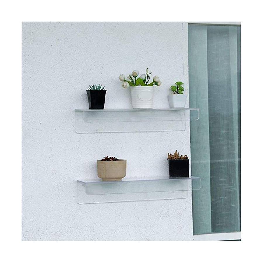 4 Clear Acrylic Shelves for Wall Storage, Floating Shelves , Kids Bookshelf, Display Wall Shelves