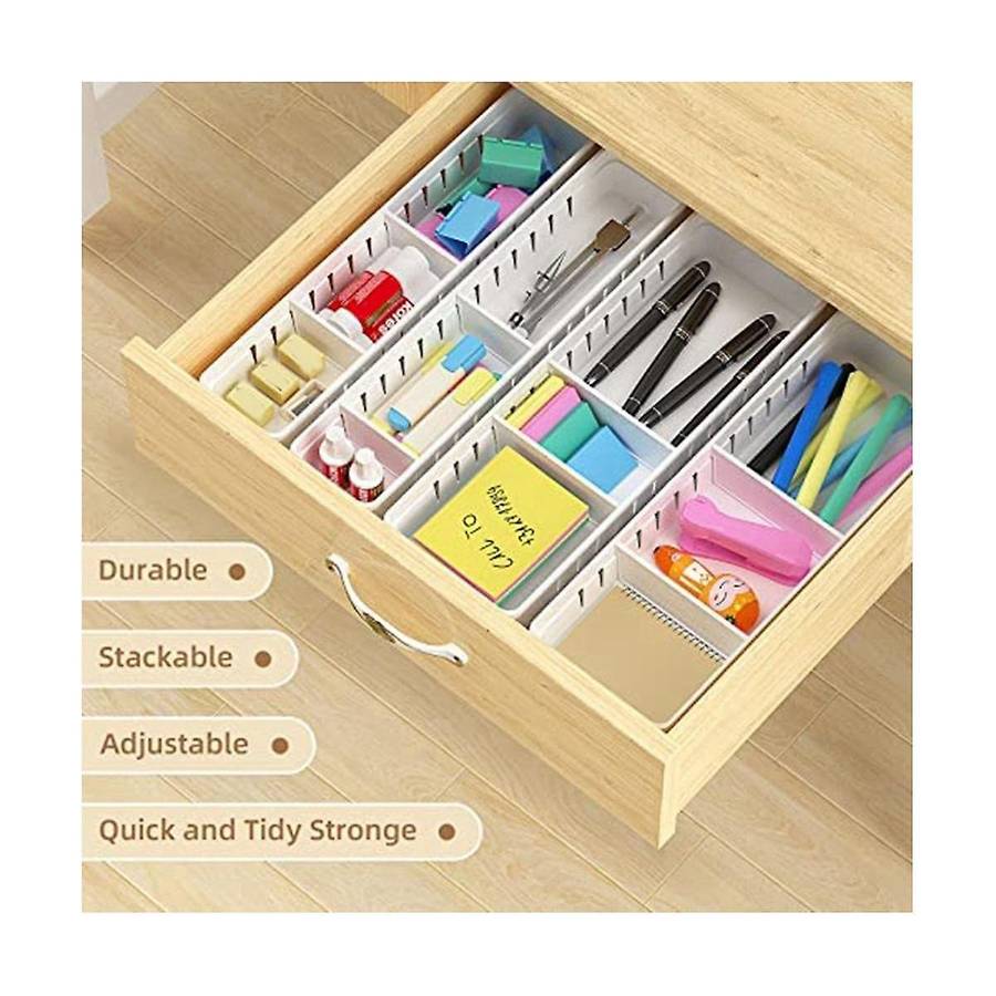 4 Pack Desk Drawer Organizer Trays, Plastic Office Drawer Organizer Set Makeup Organizer Storage Di
