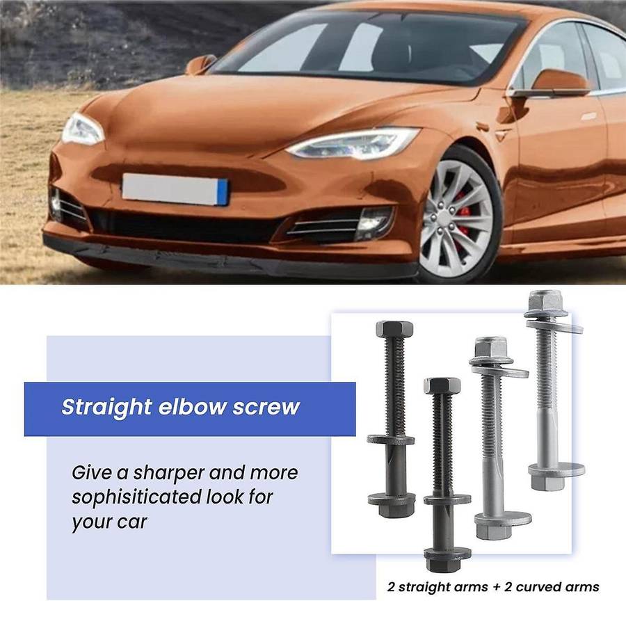 4 Pcs Automotive Suspension Lower Arm Front Suspension Bolts Straight Elbow Screws for Model S X 200