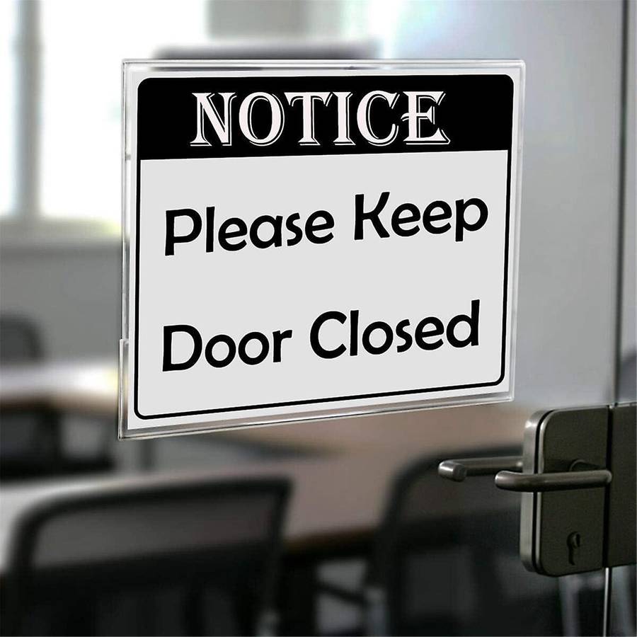 4 X 6 Inch Acrylic Sign Holder Wall Mount,Clear Wall Frame with Double Sided Adhesive Tape for Offi