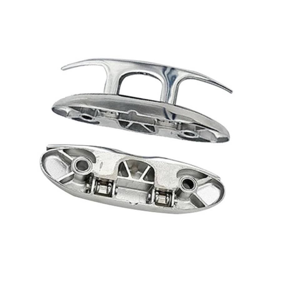 4.7 Inch Boat Folding Cleat Flush Mount Rope Cleat Flip Up Dock Cleat with Fastener,4pcs
