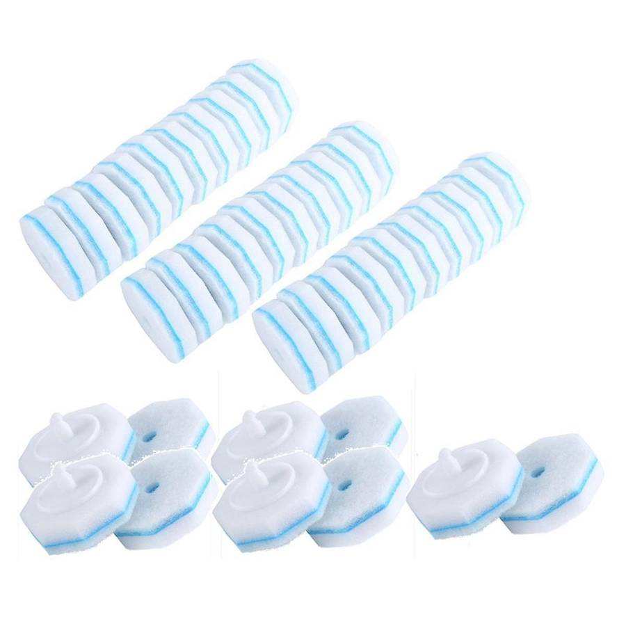 40 Counts Upgraded Toilet Brush Wand Disposable Toilet Cleaning Wand Refills Bowl Scrubbers Heads