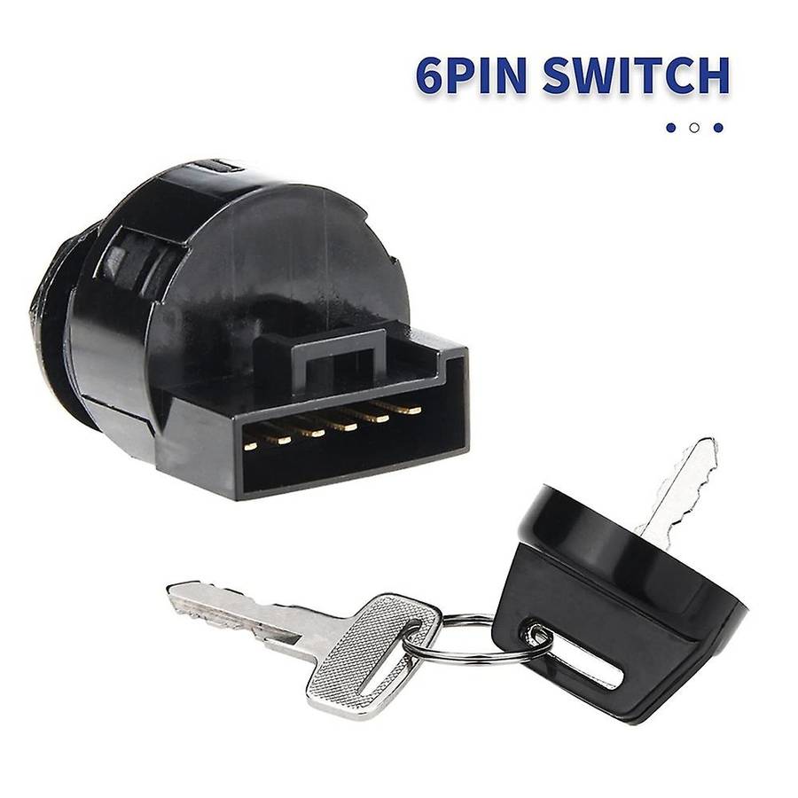4012165 Ignition Switch Lock Keys Set Fit for Rzr 570 800 900 1000 Off/run/start 6 Pin 3 Position