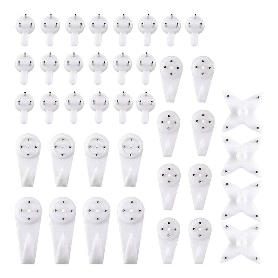 40Pcs Invisible Nail Screws Wall Hooks Picture Hangers Traceless Photo Hook Multi Function Picture P