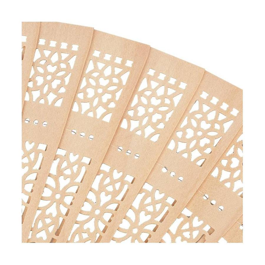 40pcs Wooden Hand Fans,8 Inch Foldable Wedding Hand Fans with Engraving,perfect for Birthdays,home D