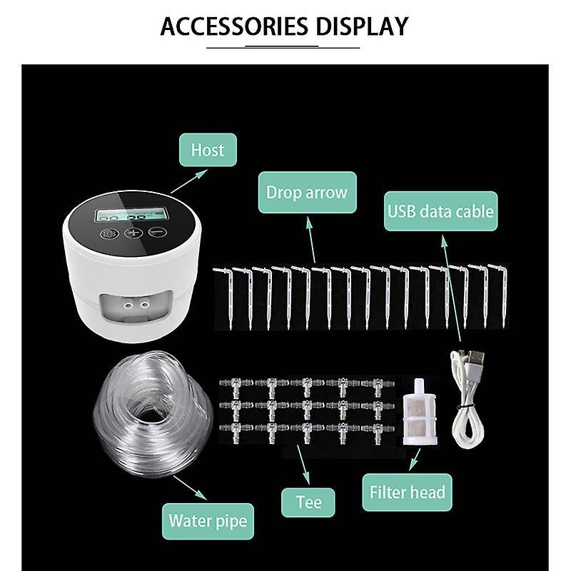 44Pcs Single Pump Automatic Watering Device Timer Intelligent Drip Irrigation System Set Garden Self