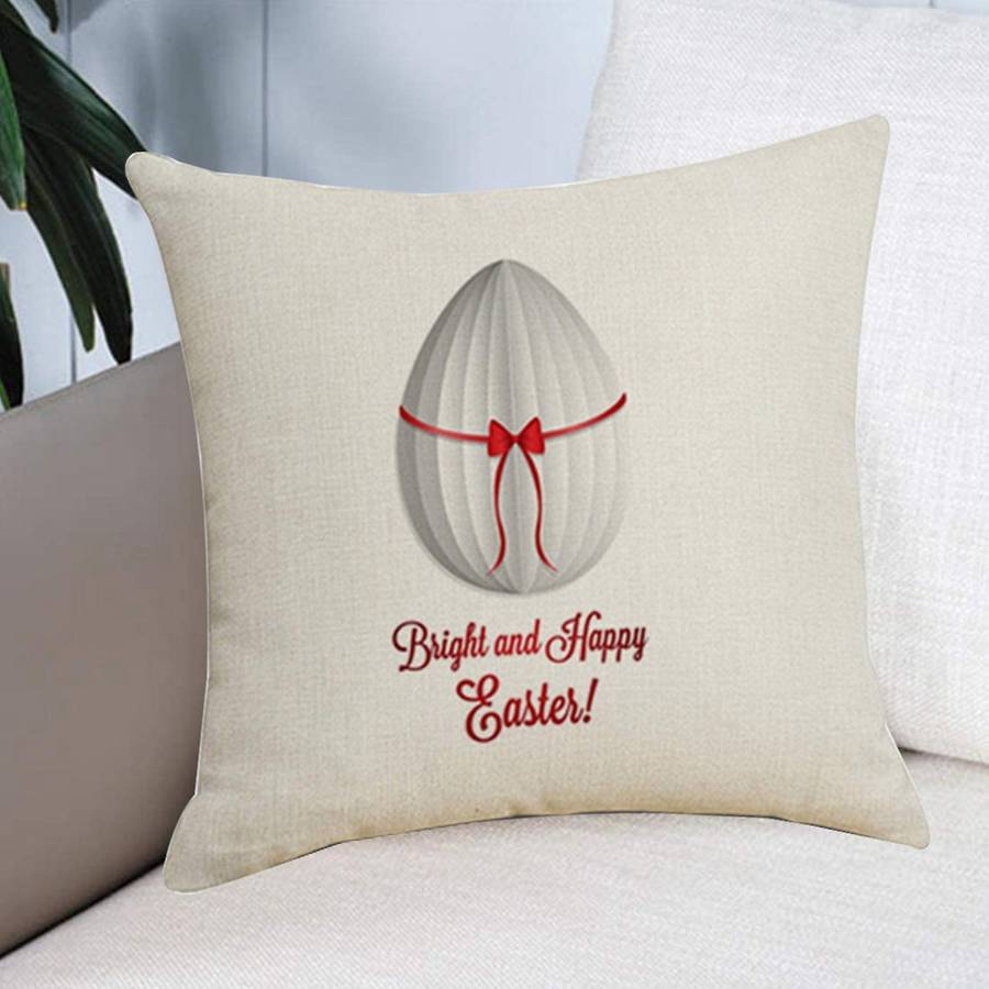 45X45cm Easter Linen Pillowcase Egg Bowk Sofa Cushion for Car Room Decoration Easter Throw Pillow Ca