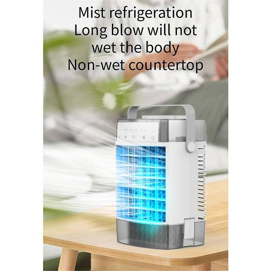 4-IN-1 1000ML Air Cooler 7 Color Lights Personal Mini Conditioner Fan for Room Office