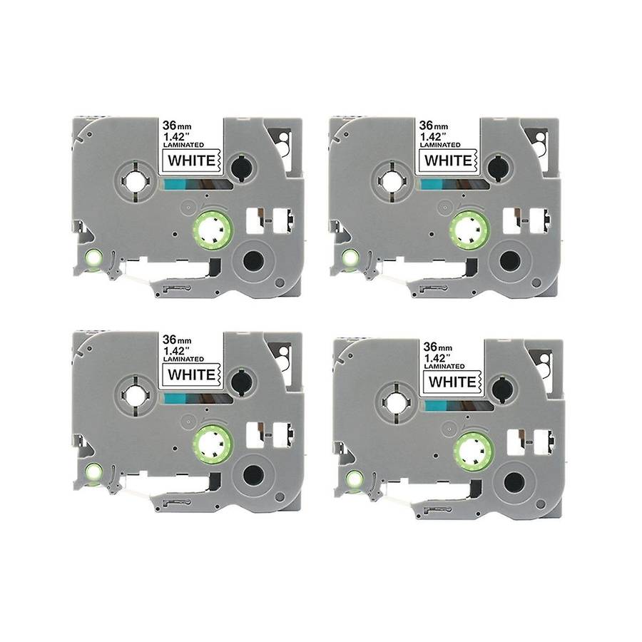 4pcs 36mm Tzc Label Ribbon Label Printing Paper for Brother Printer Pt-e100 Pt-e100b Pt-e200 Pt-d20