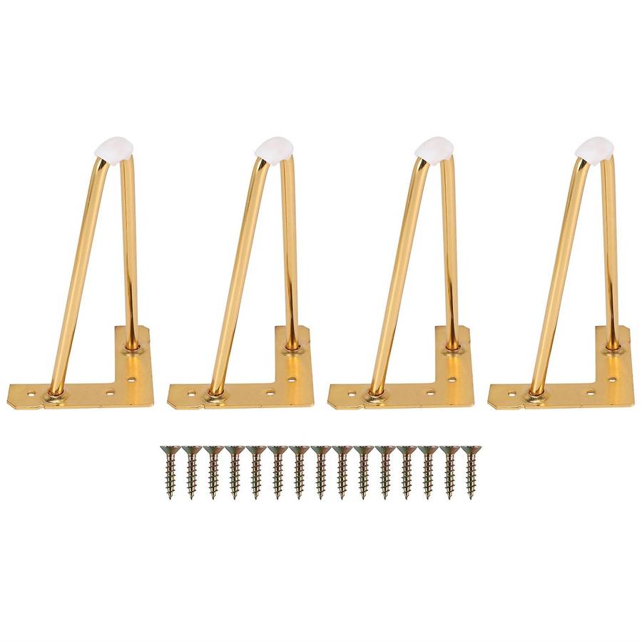 4pcs 8 Inch Gold Hairpin Legs Protectors for Furniture Legs Sofa Cabinet Furniture Leg Feet Coffee