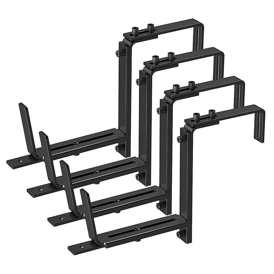 4PCS Adjustable Planter Box Bracket (6 to 12.5 Inches) for Flower Box Holders, Window Boxes Planters