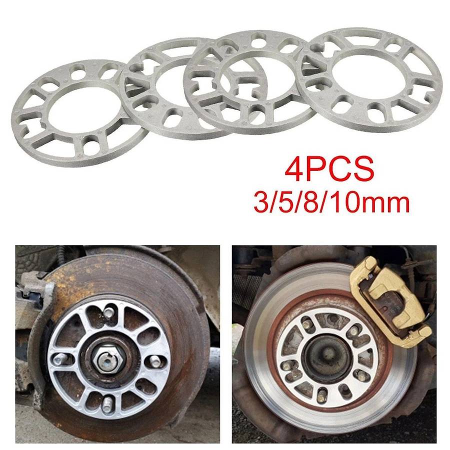 4pcs Aluminum Wheel Spacers Shims Plate Auto Wheel Spacers 5mm Stud for 4x100 4x114.3 5x100 5x108 5